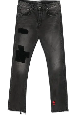 ENFANTS RICHES DEPRIMES Patchwork flared jeans