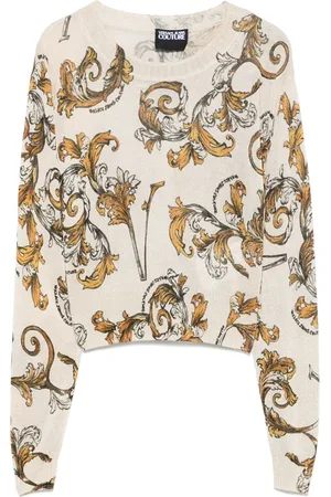 VERSACE Printed lurex sweater