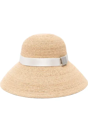 PESERICO SIGN Interwoven raffia sun hat