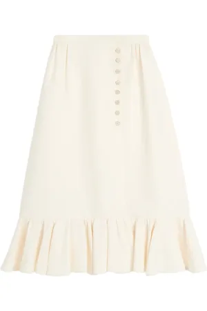 VALENTINO GARAVANI Crepe couture midi skirt