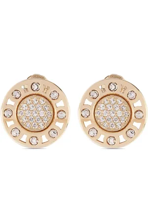 Officina Bernardi 18kt yellow small SenzaTempo diamond stud earrings