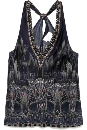 Camilla The Egypt Effect V Neck Knot Back top