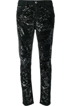 Philipp Plein Boyfriend Paillettes jeans