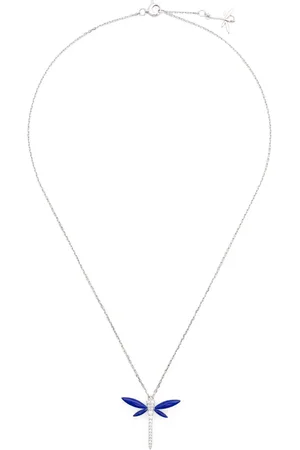 ANAPSARA 18K white gold Gran Dragonfly diamond necklace