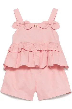 Twin-Set Bow-appliqué shorts set
