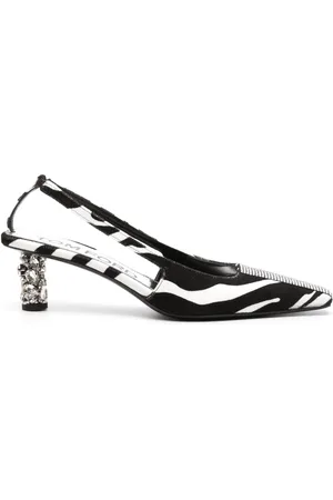 Tom Ford 70mm zebra-print slingback pumps