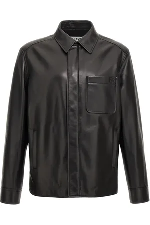 Loewe Long-sleeve Leather Overshirt