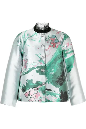 SHIATZY CHEN Lace collar jacquard jacket