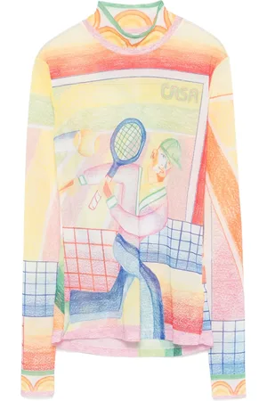 Casablanca Printed mesh top
