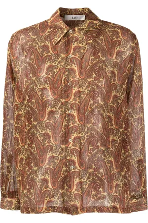 Séfr Paisley-print wool shirt