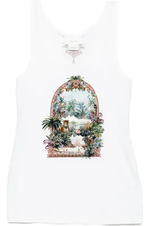 Camilla Jersey scoop-neck tank top