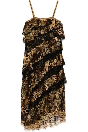 Camilla Era Of Empires Asymmetric Spliced dress