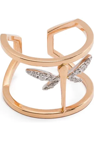 ANAPSARA 18kt rose gold Mini Dragonfly diamond ring