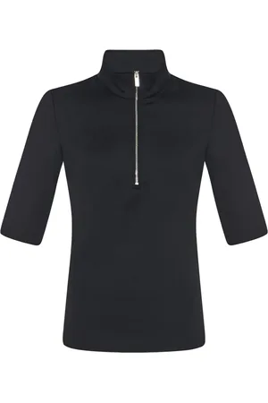 ROSETTA GETTY Short-sleeved zip-up polo shirt