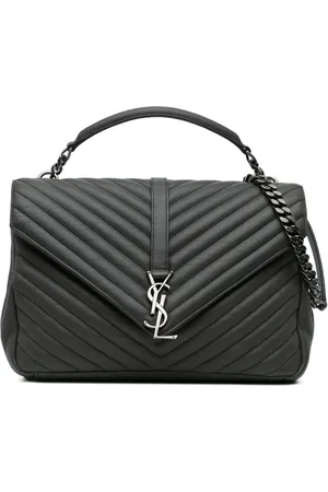 Saint Laurent 2016 Large Monogram Chevron Sheepskin College Bag satchel