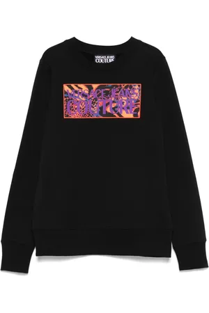 VERSACE Logo-patch sweatshirt