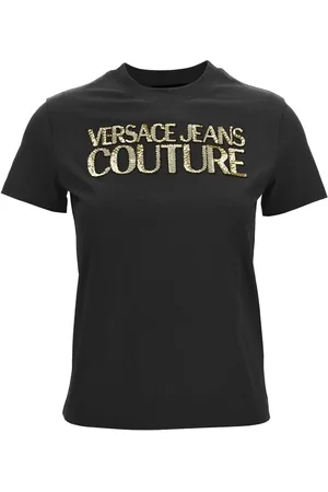 VERSACE Sequin-logo cotton T-shirt