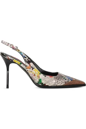 Missoni Python-print slingback pumps