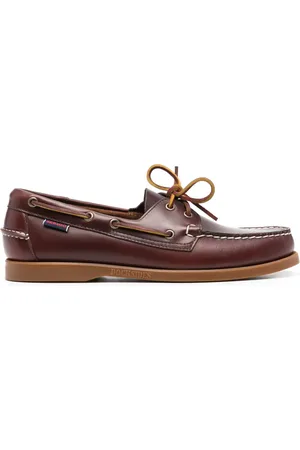 SEBAGO Moc-stitching leather boat shoes