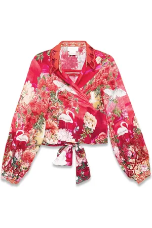 Camilla Cropped wrap shirt