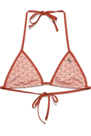 Lacoste Monogram-print bikini top