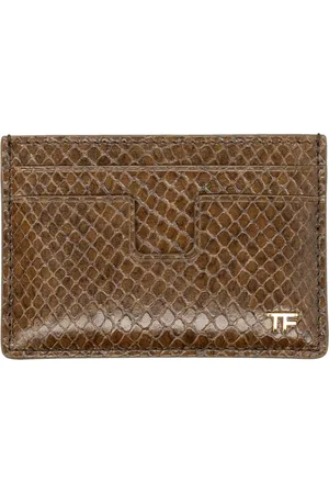 Tom Ford Phyton-print leather card holder