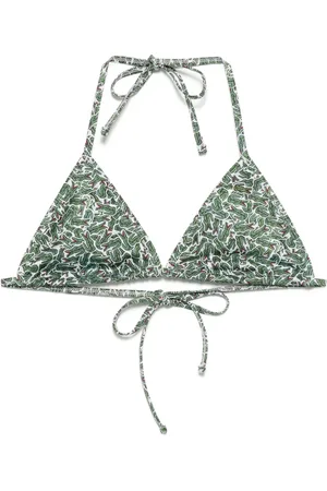 Lacoste Monogram-print bikini top