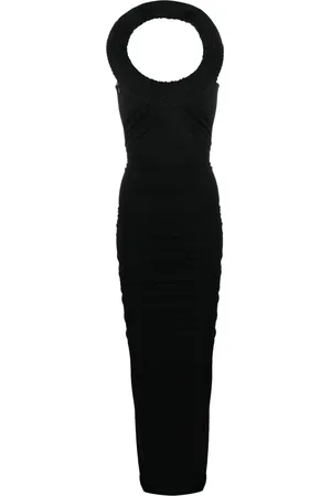 OFF-WHITE Round-neck sleeveless gown
