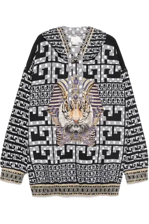 Camilla The Read My Glyphs Silk Hem Band Boyfriend hoodie