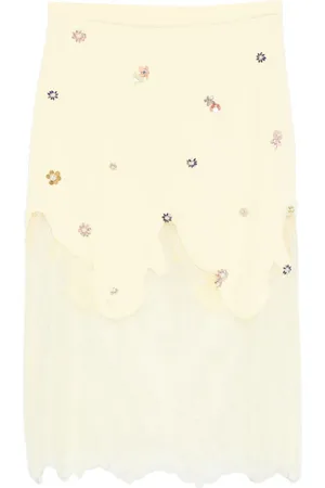 Costarellos Crepe cady midi skirt