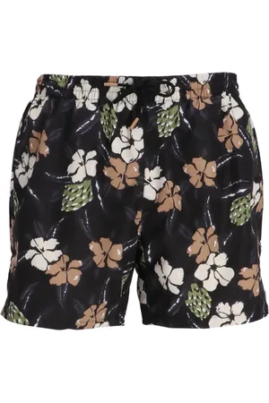HUGO BOSS Floral-print swim shorts