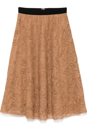 Karl Lagerfeld Orchid-embroidered skirt