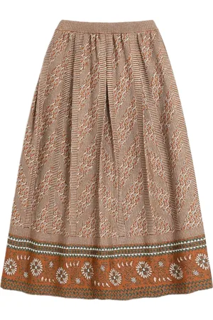 VALENTINO GARAVANI Lurex jacquard knitted skirt