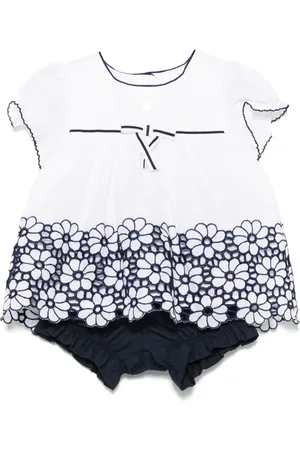 PATACHOU Floral-embroidered shorts set