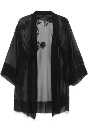CARINE GILSON Lace-detail organza robe