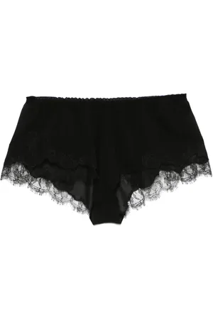 CARINE GILSON Caudry-lace silk briefs