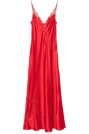 CARINE GILSON Calais Caudry-lace silk nightdress