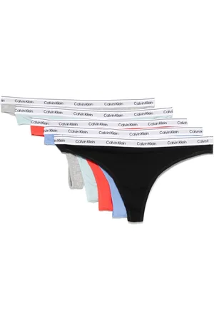 Calvin Klein Logo-waistband thong (pack of five)