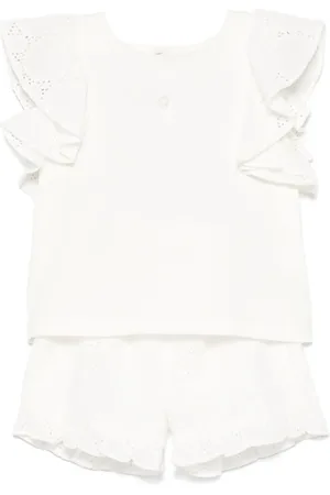 PATACHOU Broderie-anglaise top and shorts set