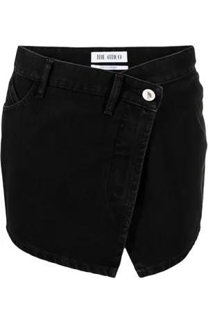 The Attico Asymmetric wrap miniskirt