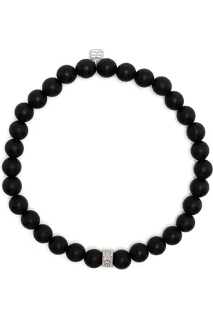 Sydney Evan 14kt white gold beaded bracelet