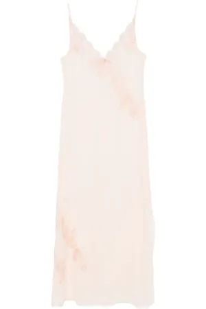 CARINE GILSON Calais Caudry-lace silk nightdress