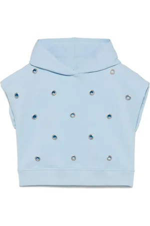 MONNALISA Eyelet-embellished hoodie