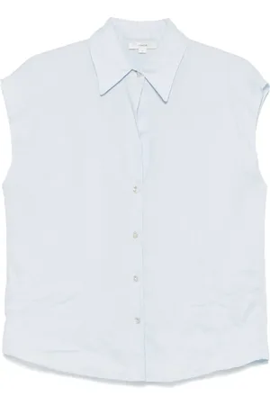 Vince Linen cap-sleeve shirt