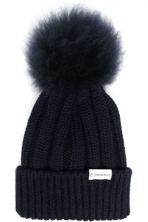 Woolrich Logo-patch pompom beanie