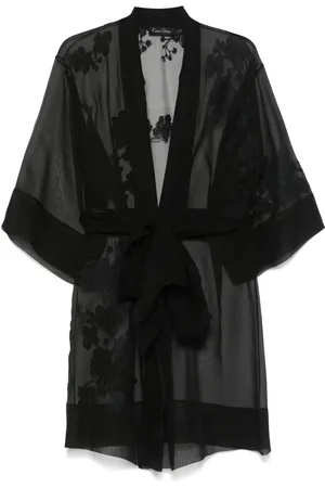 CARINE GILSON Lace-detail organza robe