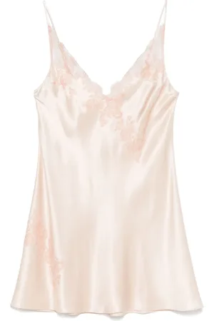 CARINE GILSON Calais Caudry-lace silk nightdress