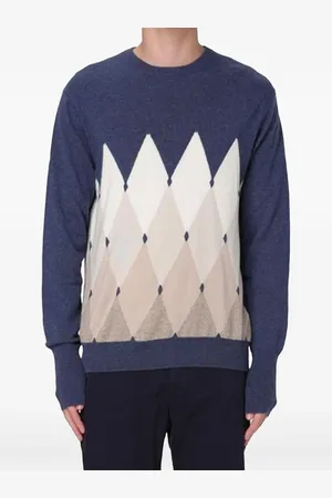 BALLANTYNE Diamond-print jumper