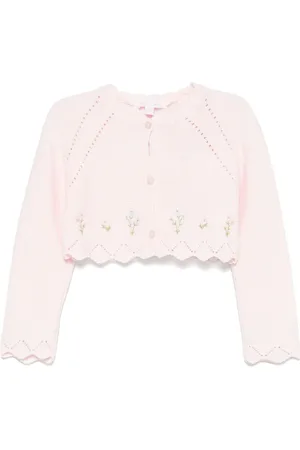 PATACHOU Floral-embroidered cardigan