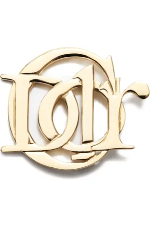 Dior 1990-2000s logo-plaque brooch